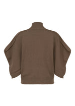 A detail shot of the ISSEY MIYAKE AKIMBO KNIT clothing.