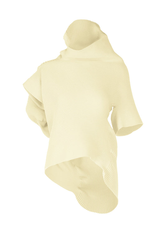 A product shot of the ISSEY MIYAKE LIFE FORM top in off-white (02).