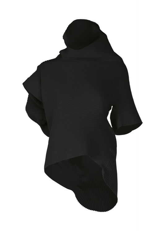 A product shot of the ISSEY MIYAKE LIFE FORM top in black (15).