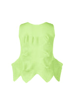 A detail shot of the ISSEY MIYAKE LINKAGE top.