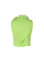 A detail shot of the ISSEY MIYAKE ADVENTITIOUS HIGH NECKS top.