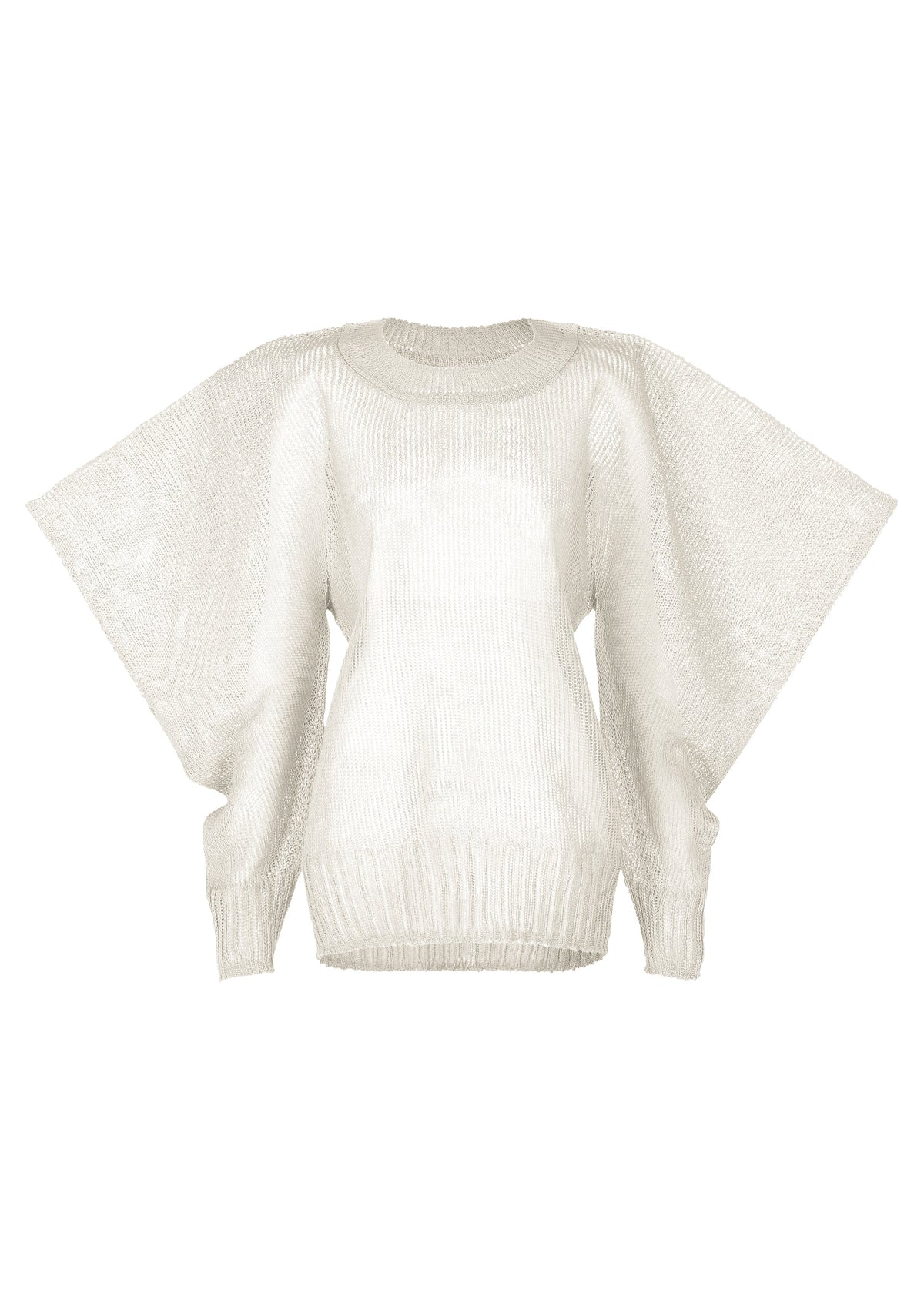 A product shot of the ISSEY MIYAKE CIALDA top in light grey (11).