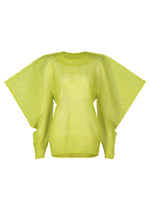 A product shot of the ISSEY MIYAKE CIALDA top in green (62).