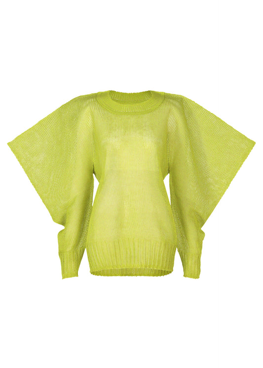 A product shot of the ISSEY MIYAKE CIALDA top in green (62).