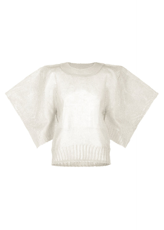 A product shot of the ISSEY MIYAKE CIALDA top in light grey (11).