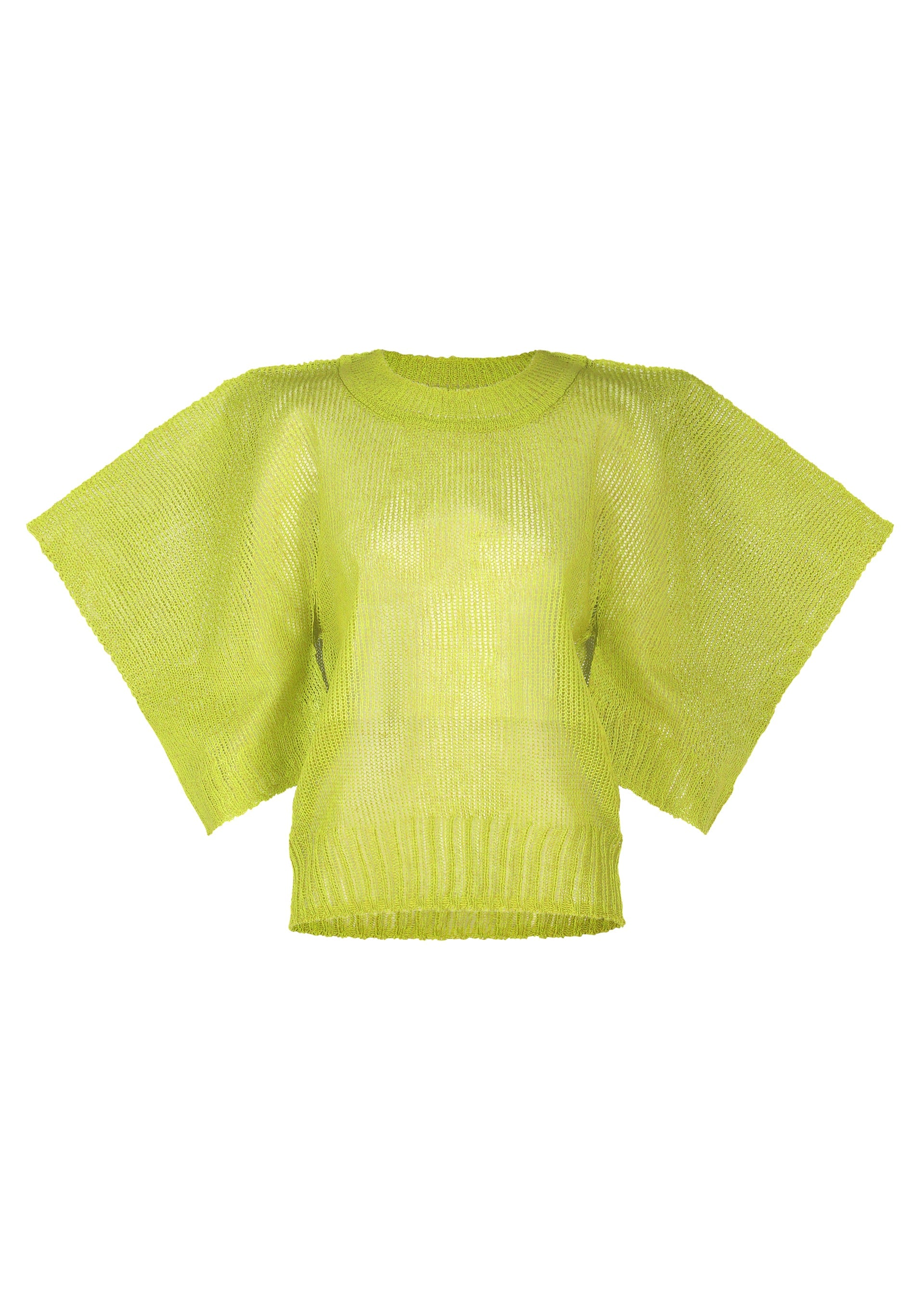 A product shot of the ISSEY MIYAKE CIALDA top in green (62).