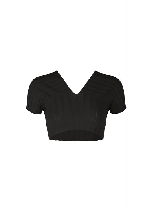 A product shot of the ISSEY MIYAKE ELEPHANT KNIT clothing in black (15).
