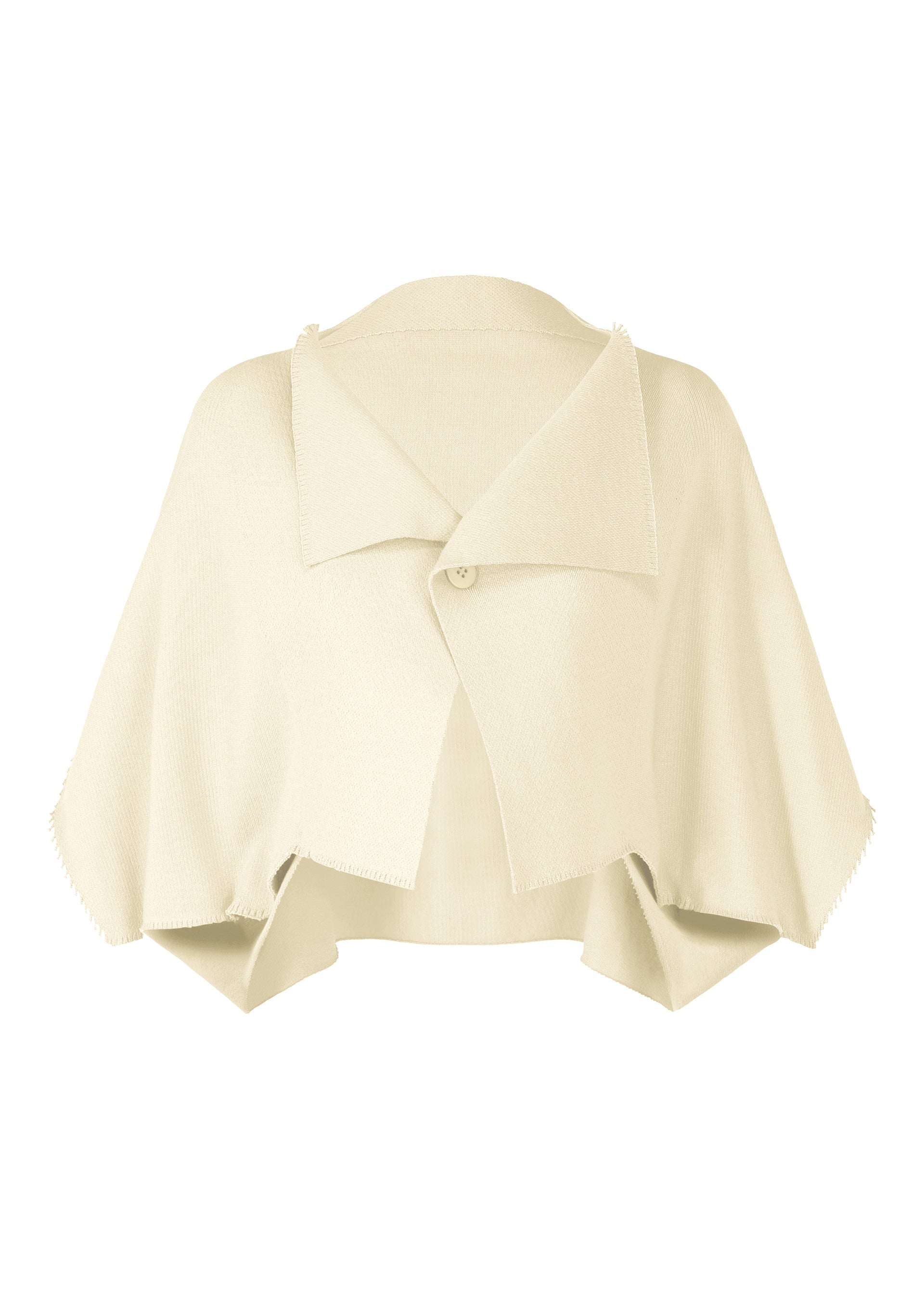 A product shot of the ISSEY MIYAKE CAMPAGNE cardigan in off-white (02).