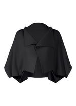 A product shot of the ISSEY MIYAKE CAMPAGNE cardigan in black (15).