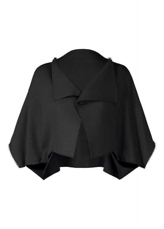 A product shot of the ISSEY MIYAKE CAMPAGNE cardigan in black (15).