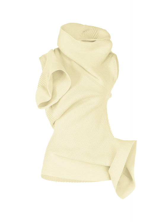 A product shot of the ISSEY MIYAKE LIFE FORM dress in off-white (02).
