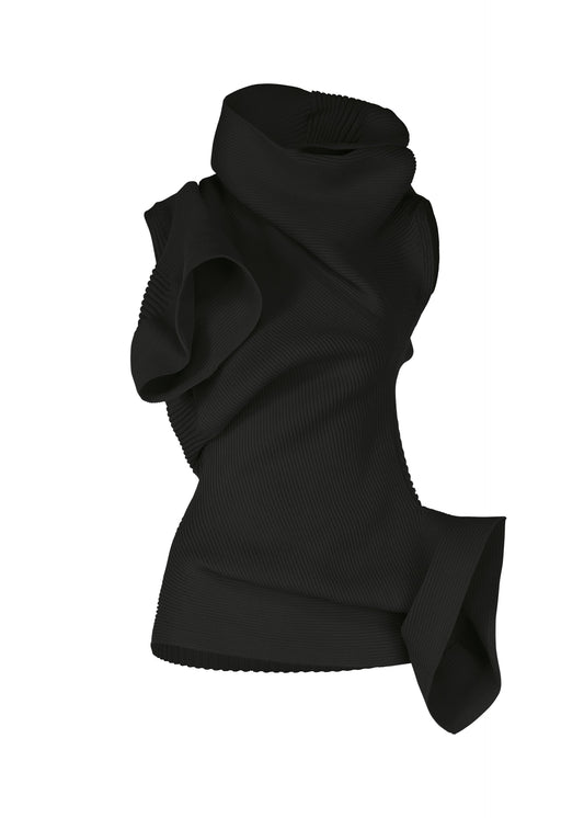 A product shot of the ISSEY MIYAKE LIFE FORM dress in black (15).