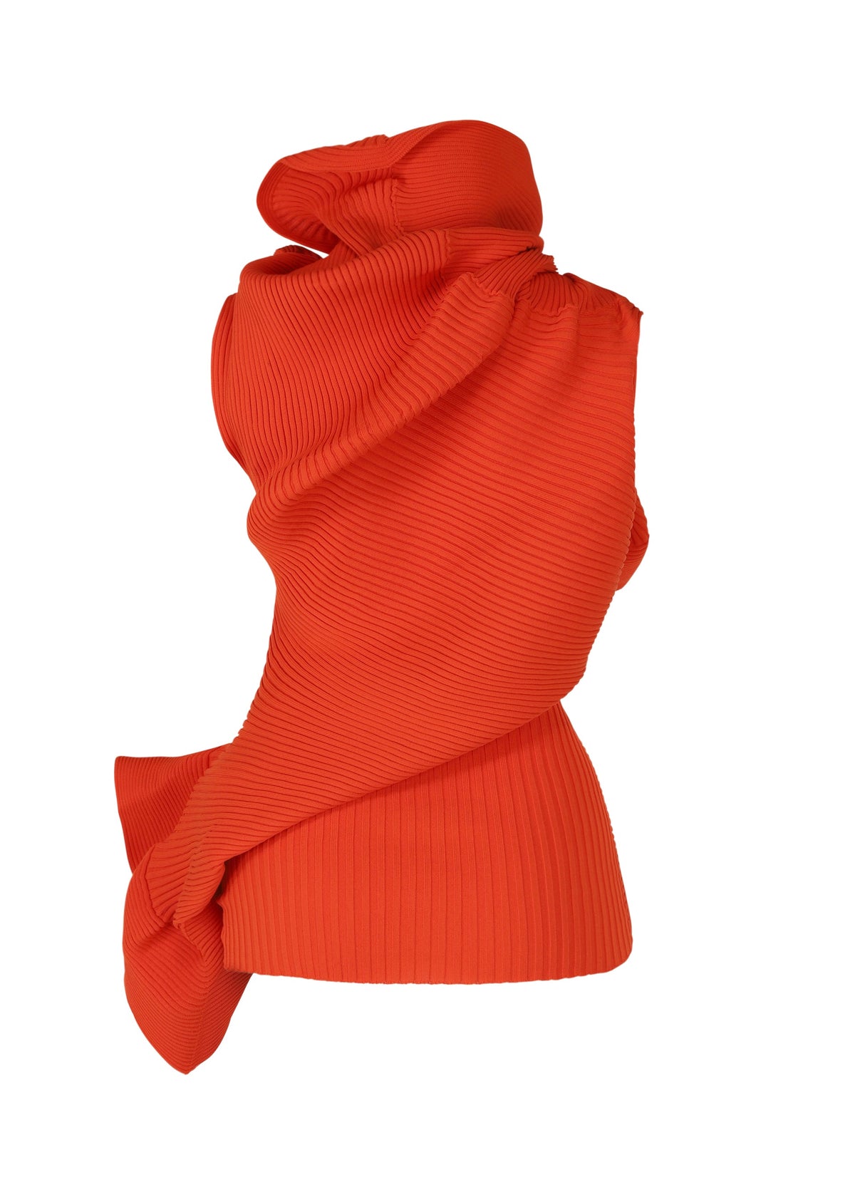 A detail shot of the ISSEY MIYAKE LIFE FORM dress.