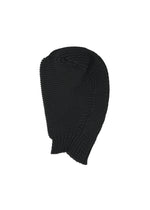 A product shot of the ISSEY MIYAKE FOUND STONE BEANIE cap in black.