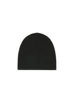 A product shot of the ISSEY MIYAKE O KNIT BEANIE cap in black.