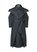 A product shot of the ISSEY MIYAKE CORRELATION coat in dark navy.