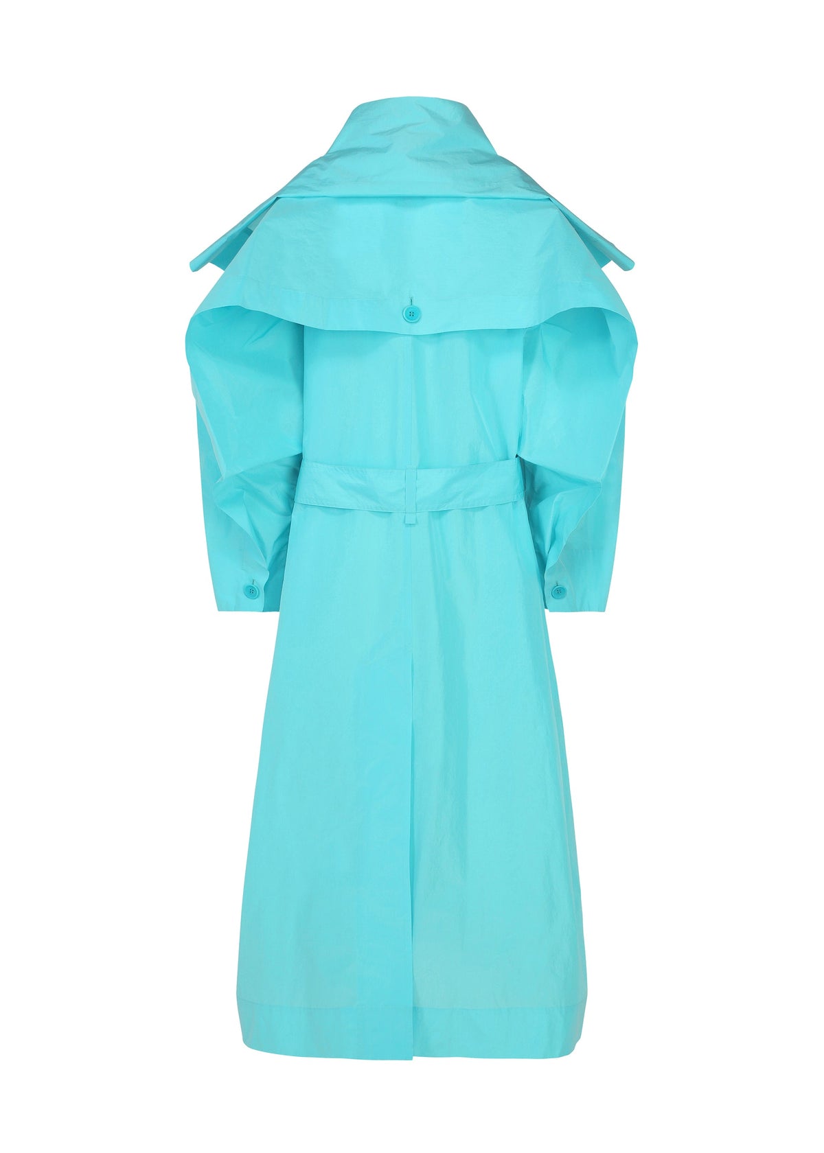 A detail shot of the ISSEY MIYAKE CORRELATION coat.