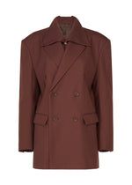 A product shot of the ISSEY MIYAKE UNTITLED jacket in brown.