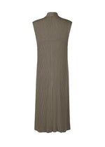 A detail shot of the ISSEY MIYAKE HATCHING PLEATS vest.