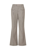 A product shot of the ISSEY MIYAKE HONEST ENSEMBLE trousers in gray.