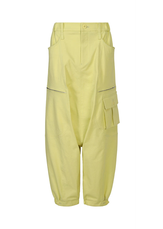 A product shot of the ISSEY MIYAKE GRAINY PANTS trousers in dull cream.