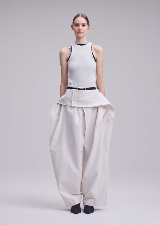 GRAINY PANTS Trousers Dull Cream