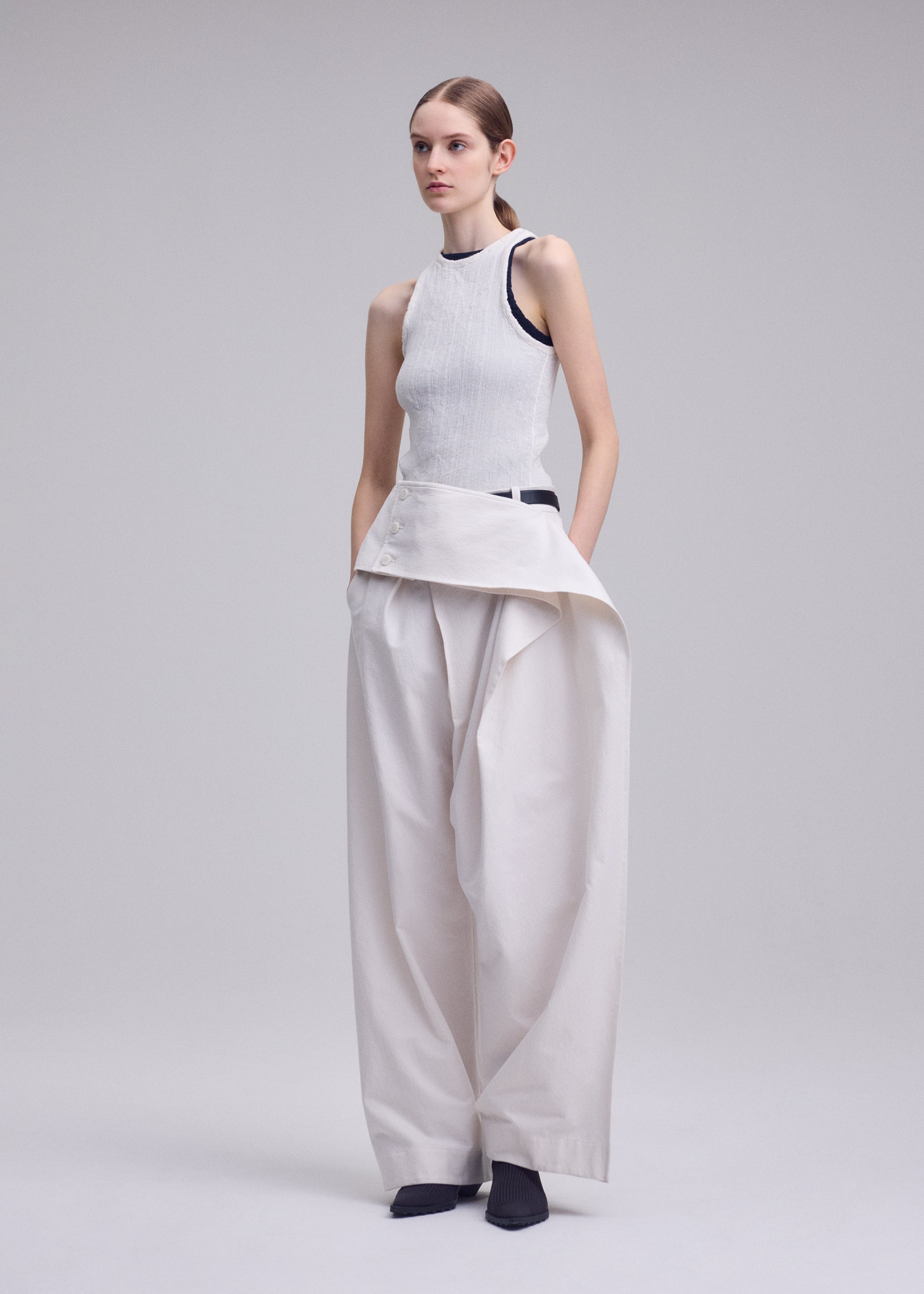 GRAINY PANTS Trousers Dull Cream