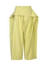 A product shot of the ISSEY MIYAKE GRAINY PANTS trousers in dull cream.