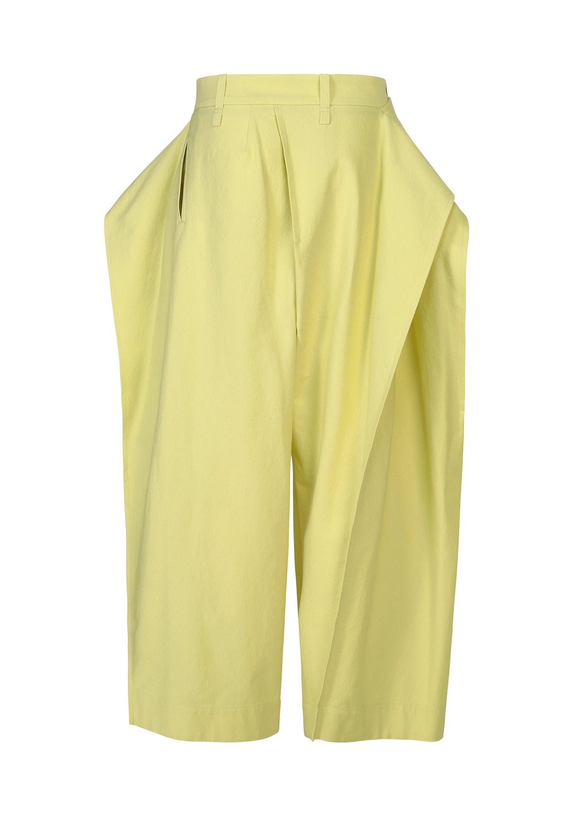 A detail shot of the ISSEY MIYAKE GRAINY PANTS trousers.