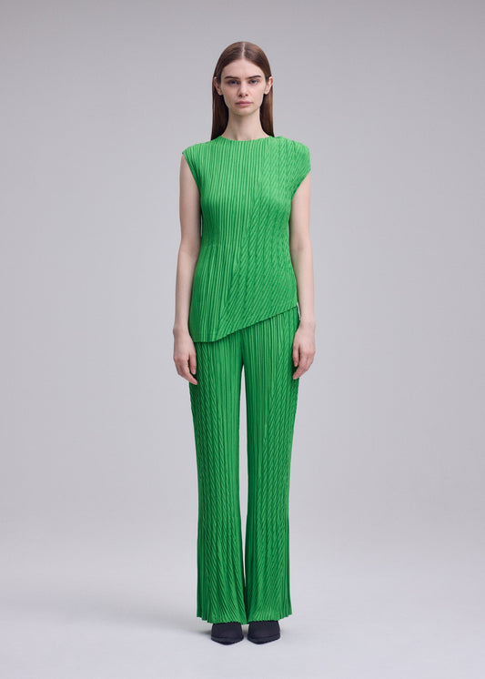 UNFURLING PLEATS Trousers Green