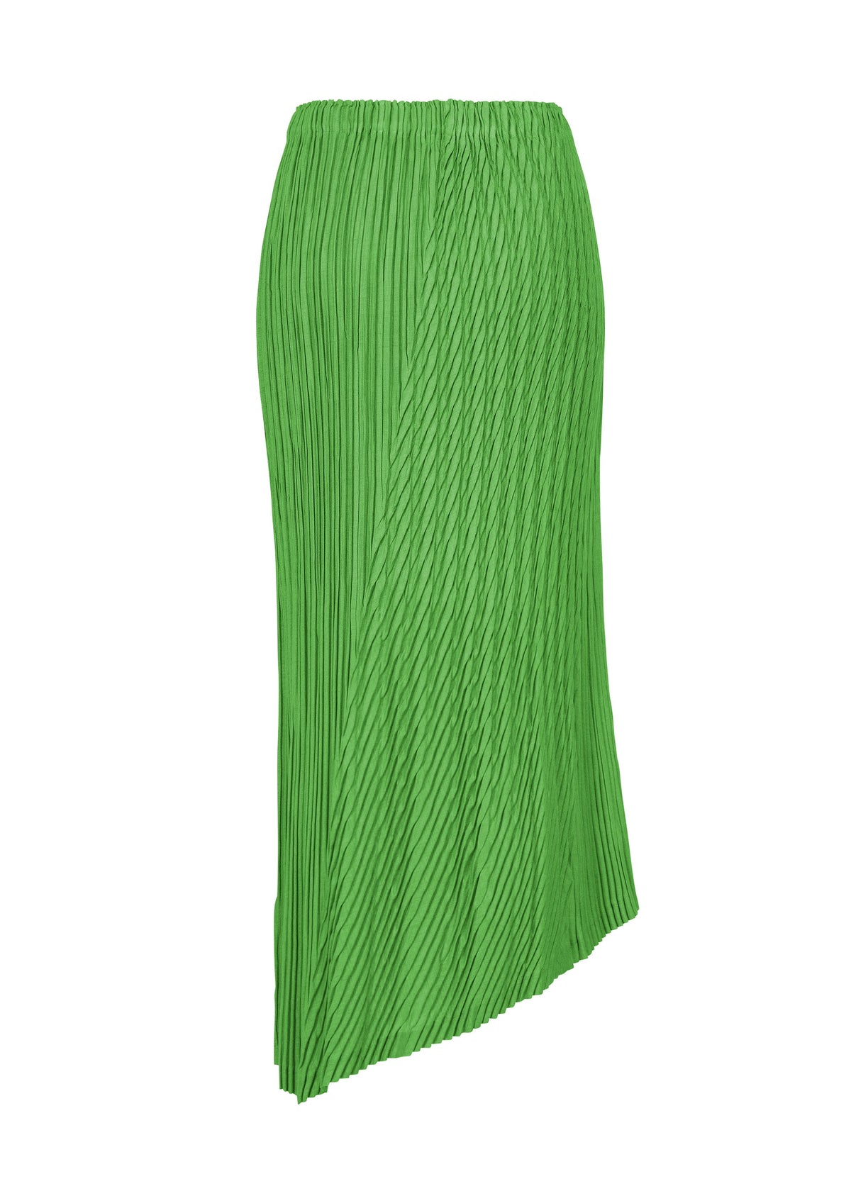 A detail shot of the ISSEY MIYAKE UNFURLING PLEATS skirt.