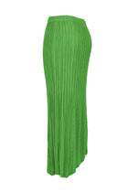 A detail shot of the ISSEY MIYAKE UNFURLING PLEATS skirt.