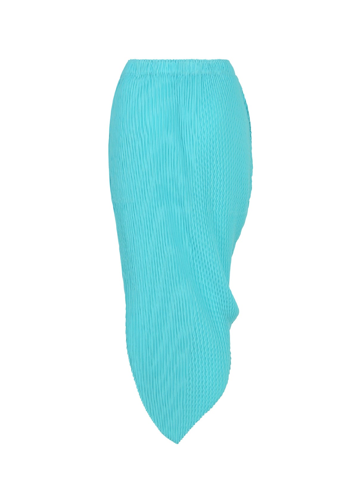 A detail shot of the ISSEY MIYAKE LEAF PLEATS skirt.