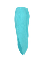 A detail shot of the ISSEY MIYAKE LEAF PLEATS skirt.