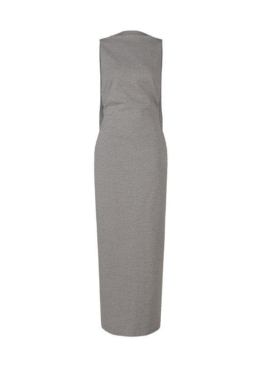 A product shot of the ISSEY MIYAKE ALLOW dress in grey.