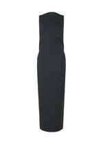 A product shot of the ISSEY MIYAKE ALLOW dress in dark navy.