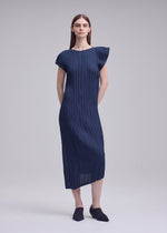 UNFURLING PLEATS Dress Dark Navy