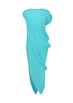 A detail shot of the ISSEY MIYAKE LEAF PLEATS dress.