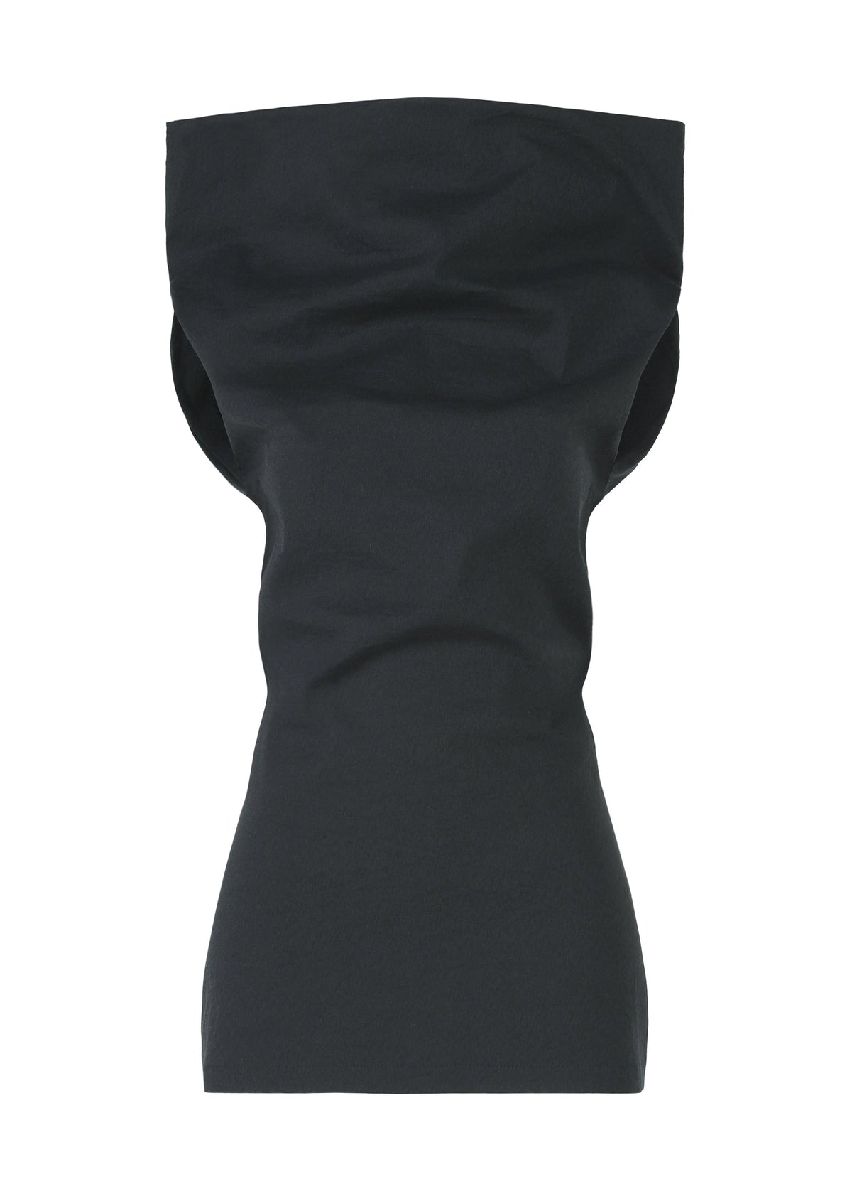 A product shot of the ISSEY MIYAKE ALLOW shirt in dark navy.