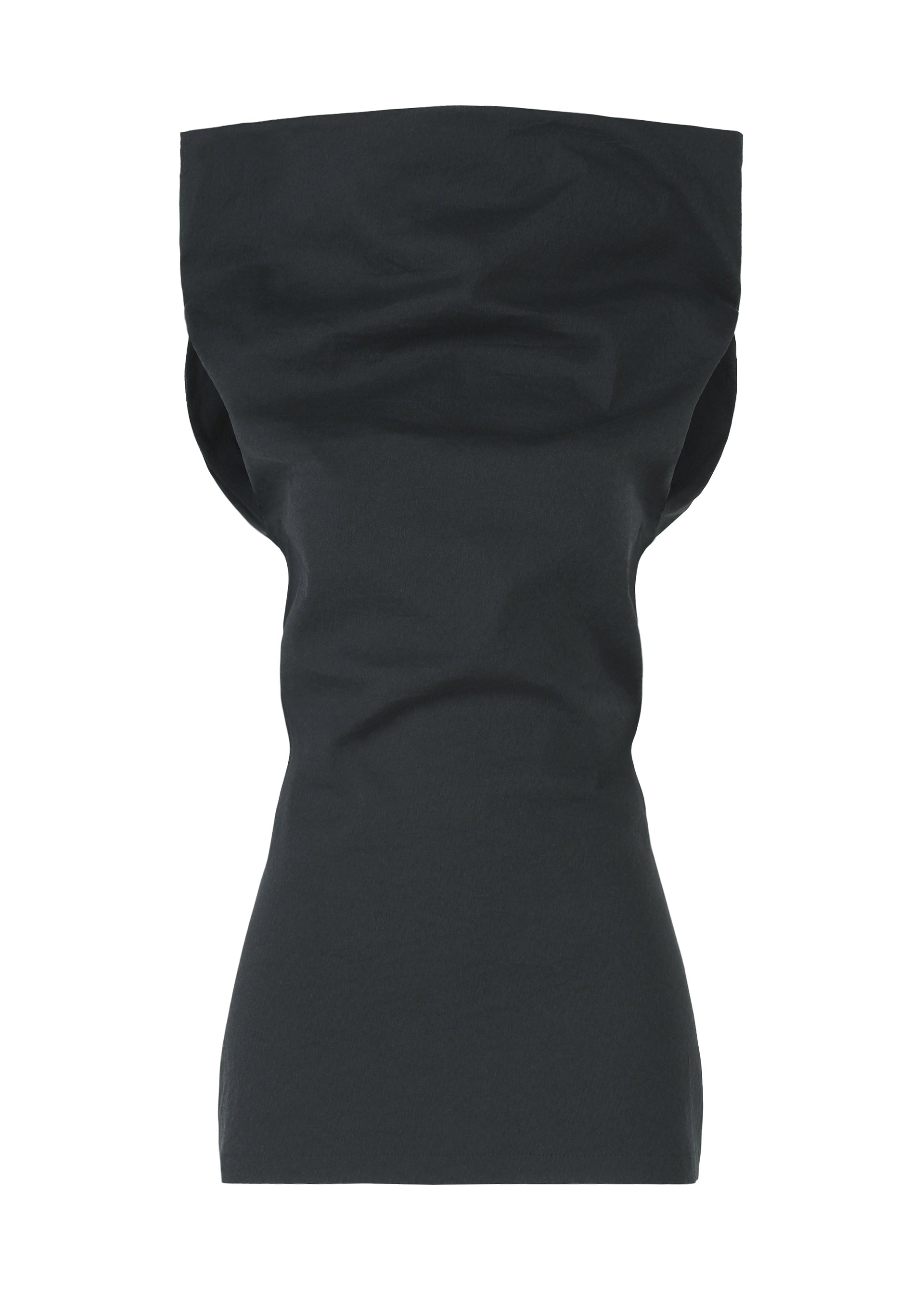 A product shot of the ISSEY MIYAKE ALLOW shirt in dark navy.