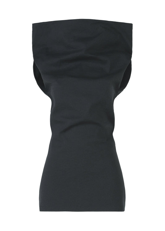 A product shot of the ISSEY MIYAKE ALLOW top in dark navy.