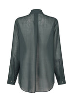 A detail shot of the ISSEY MIYAKE SHEER WOOL shirt.