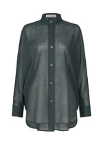 A product shot of the ISSEY MIYAKE SHEER WOOL shirt in dark navy.