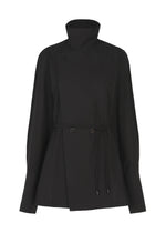 A product shot of the ISSEY MIYAKE MONSIEUR SHIRT shirt in black.