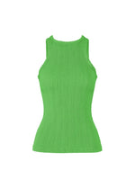A product shot of the ISSEY MIYAKE RILL shirt in green.