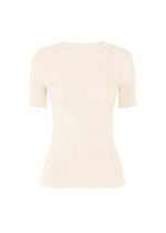 A product shot of the ISSEY MIYAKE RILL shirt in off-white.