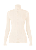 A product shot of the ISSEY MIYAKE RILL shirt in off-white.