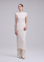UNFURLING PLEATS Top Dark Navy