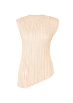 A product shot of the ISSEY MIYAKE UNFURLING PLEATS shirt in off-white.