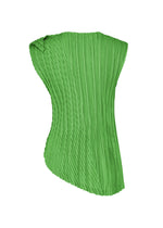 A detail shot of the ISSEY MIYAKE UNFURLING PLEATS top.